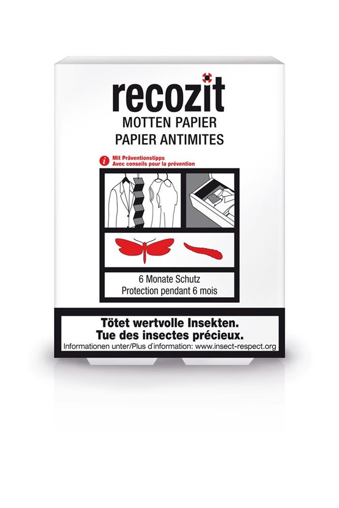 RECOZIT PAPIER ANTIMITES 2X 5 FEUILLES