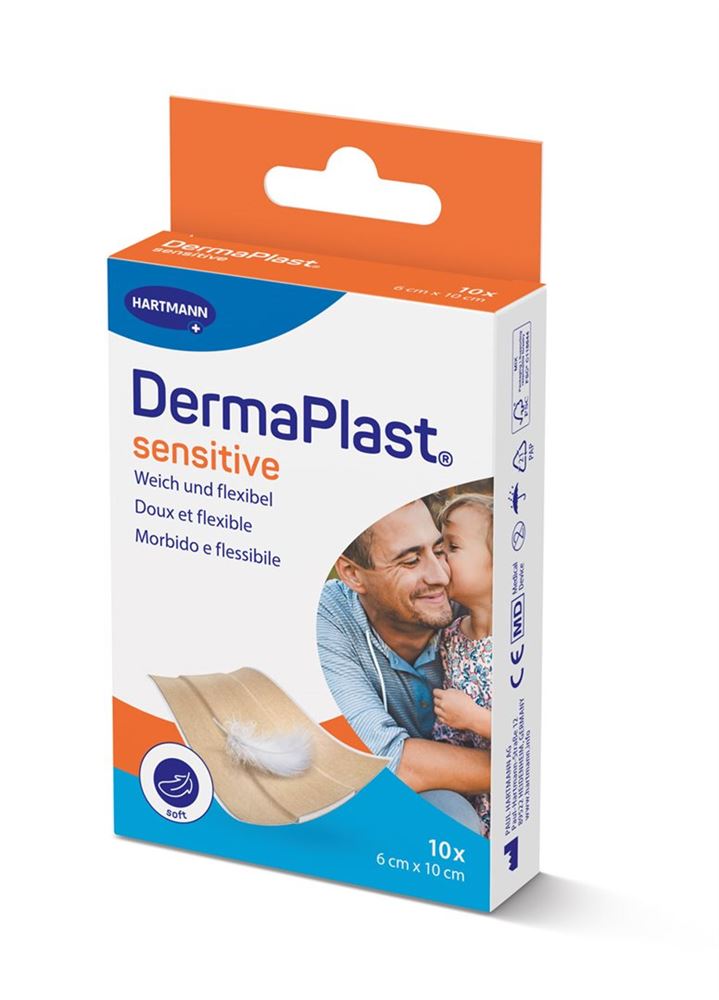 DERMAPLAST SENSITIVE 10 PCS 6X10 CM