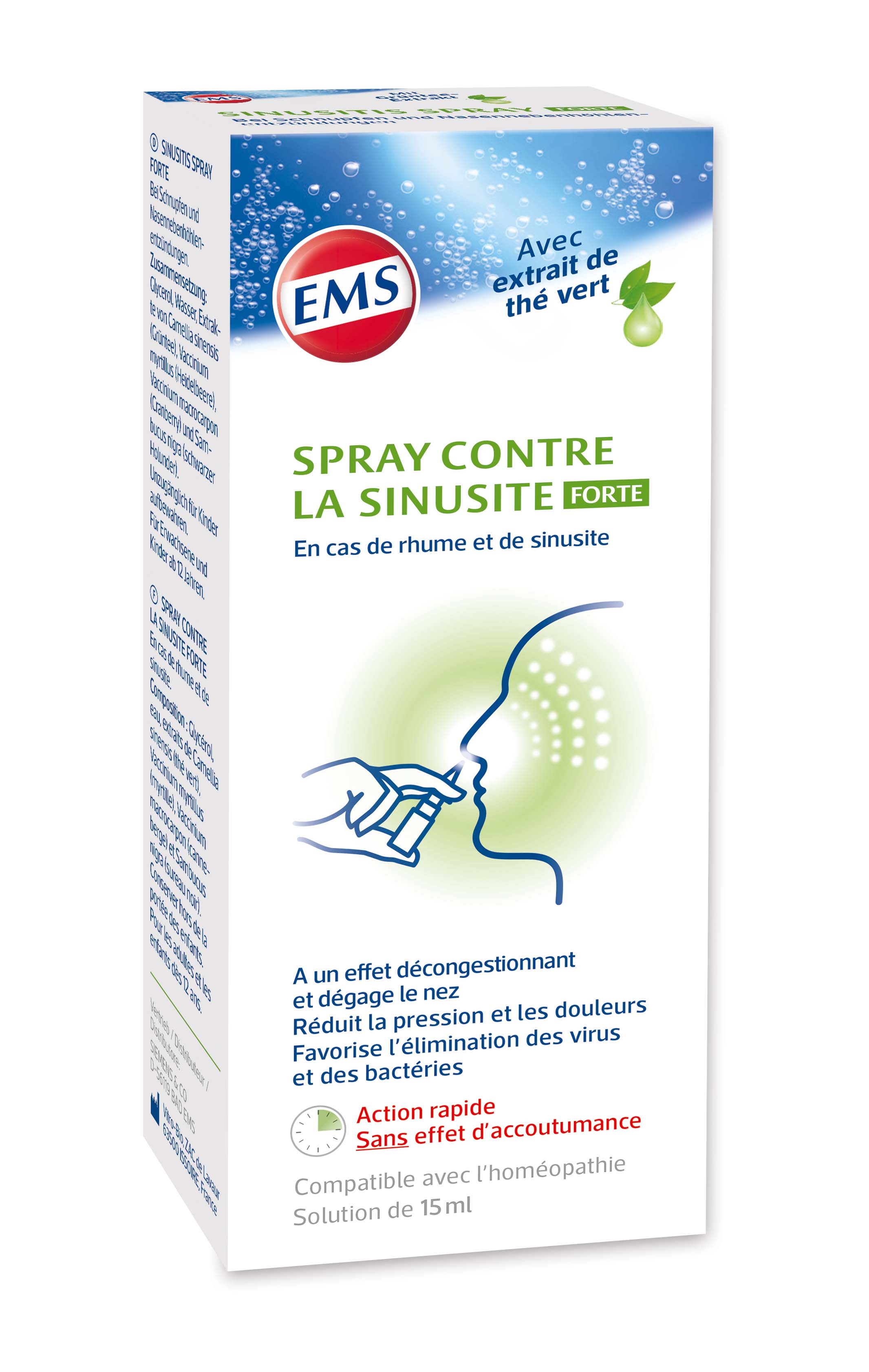 Ems spray contre la sinusite forte 15 ml