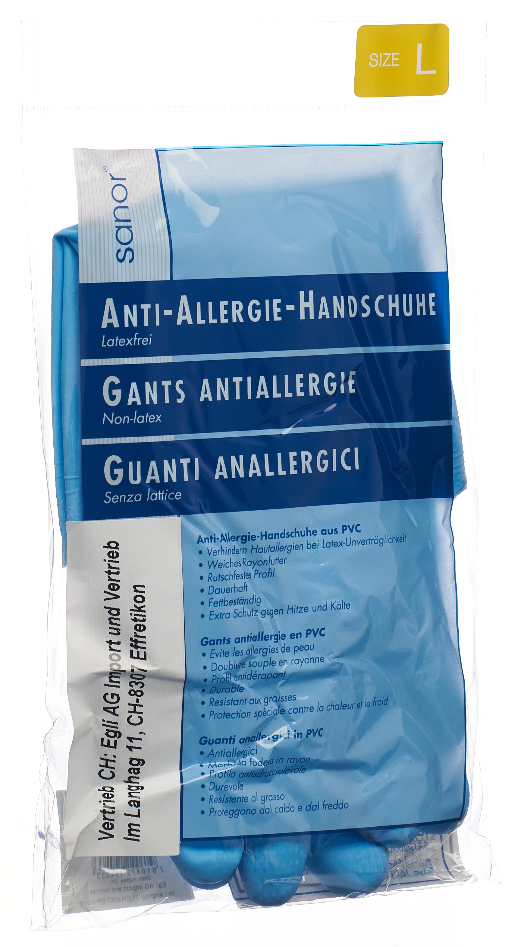 SANOR GANTS ANTI-ALLERGIQUE L