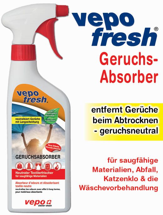 VEPO FRESH ABSOR. D'ODEURS SPRAY 500ML