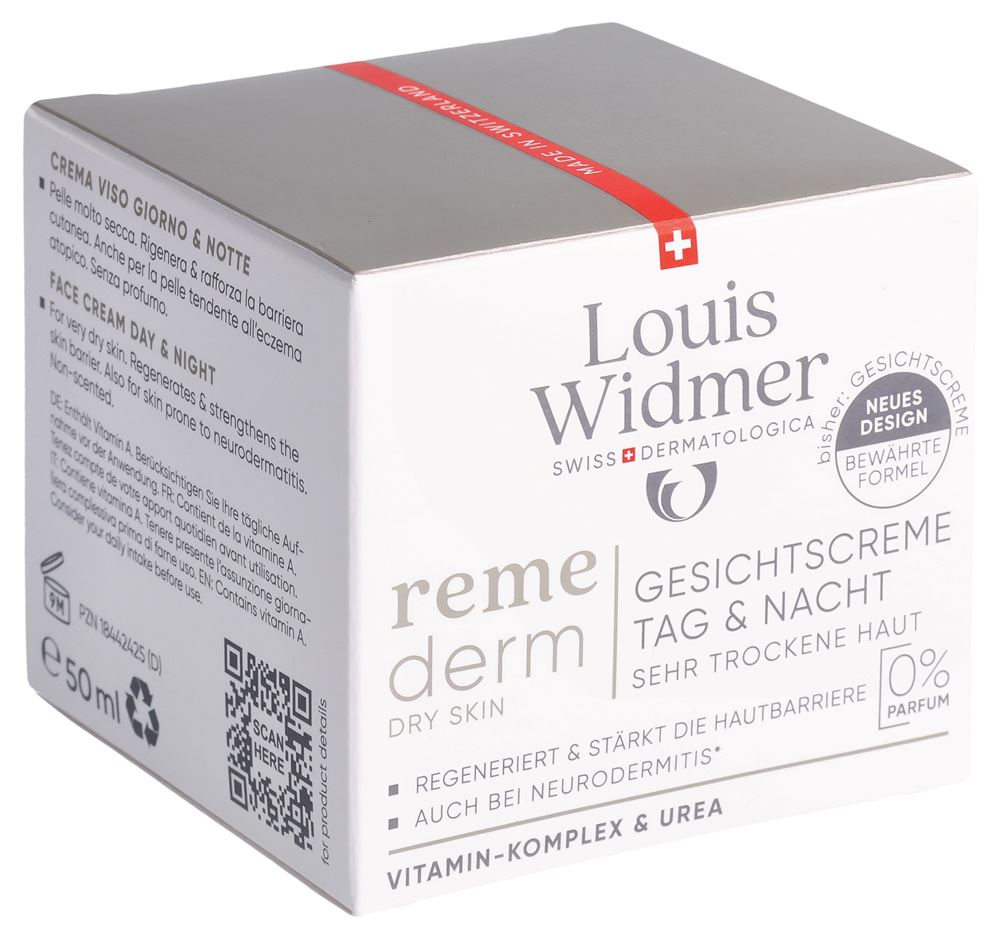 LOUIS WIDMER REMEDERM CRÈME VISAGE NP
