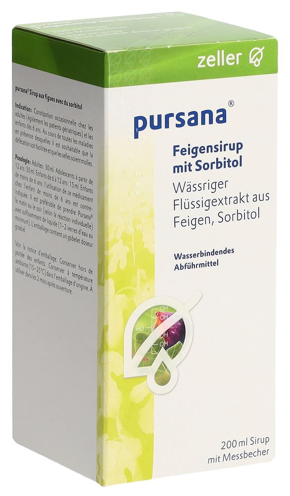 PURSANA sirop aux figues avec sorbitol 200 ml