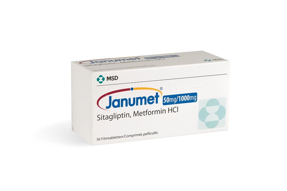 Janumet cpr pell 50/1000 mg 56 pce