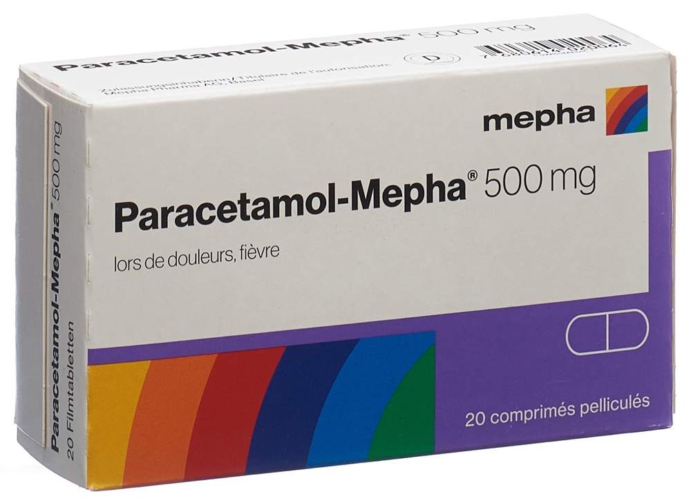 Paracetamol-mepha 500mg 20cprs