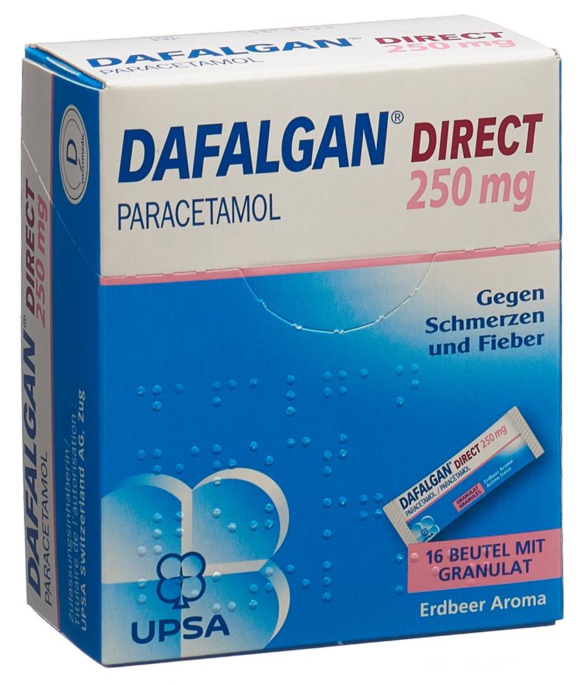 dafalgan direct 250mg 16 sachets fraise