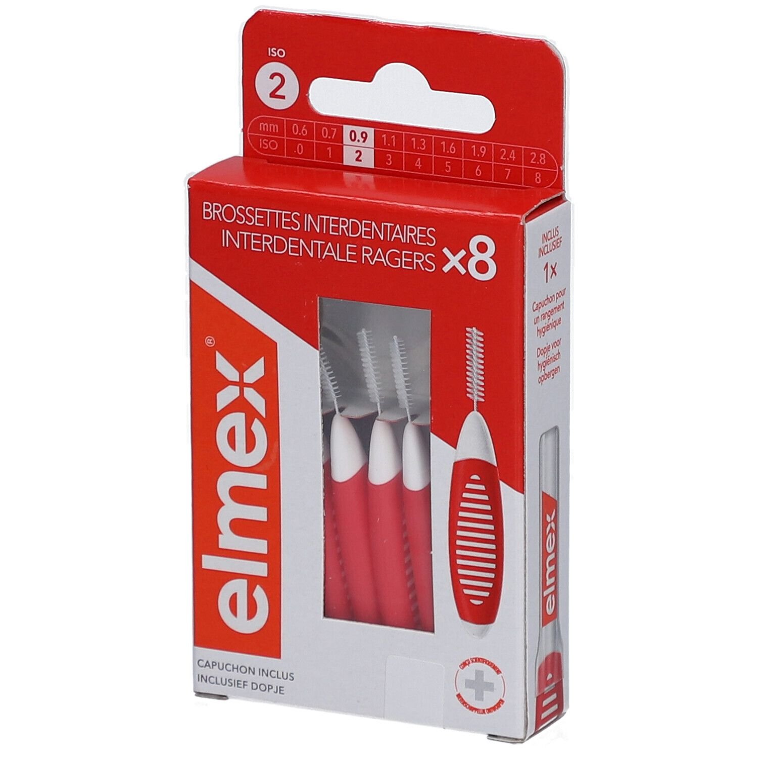 ELMEX brossette interdentaire 0.5mm rou 8 pce