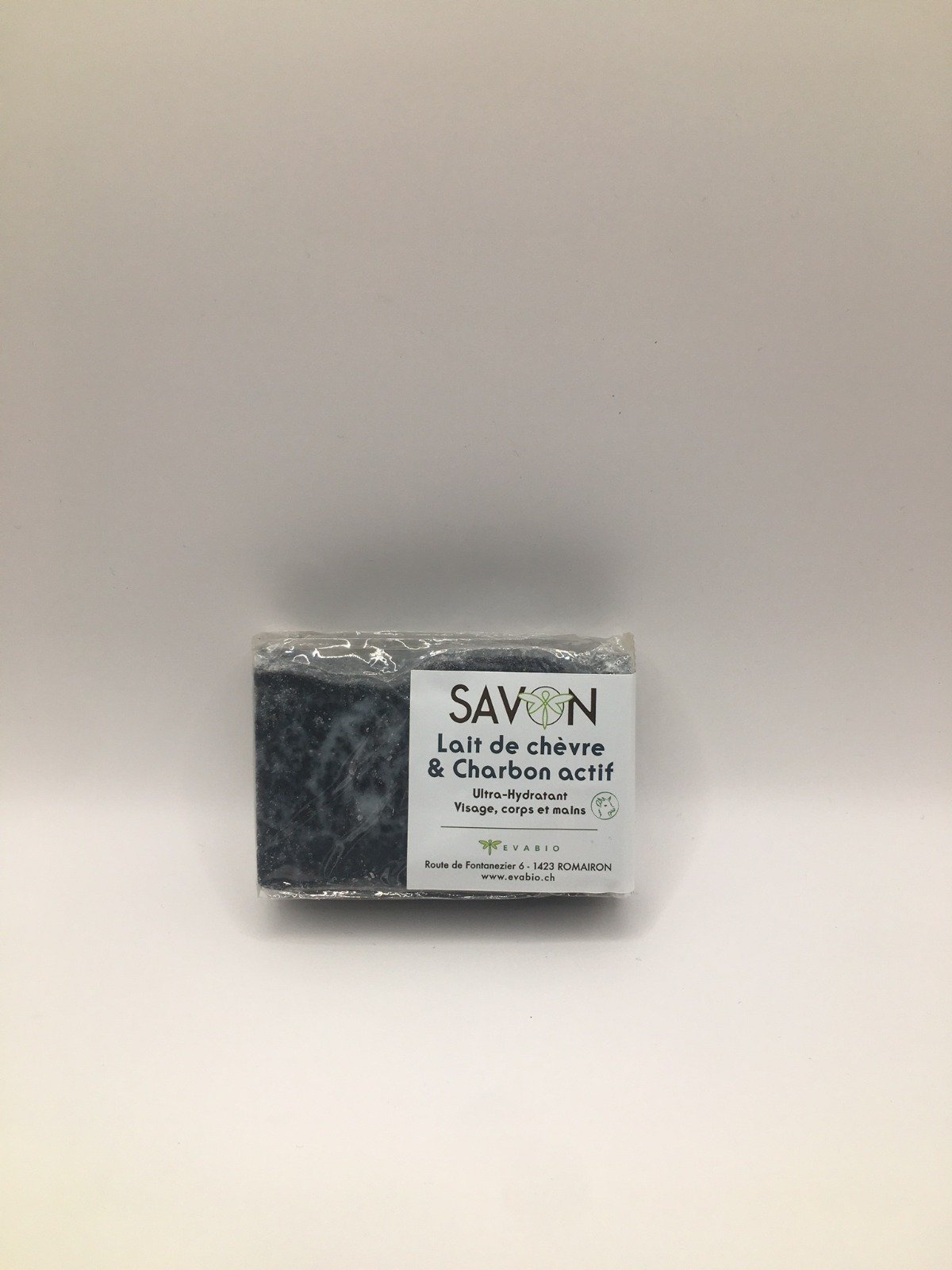 Evabio savon lait chèvre et charbon acti