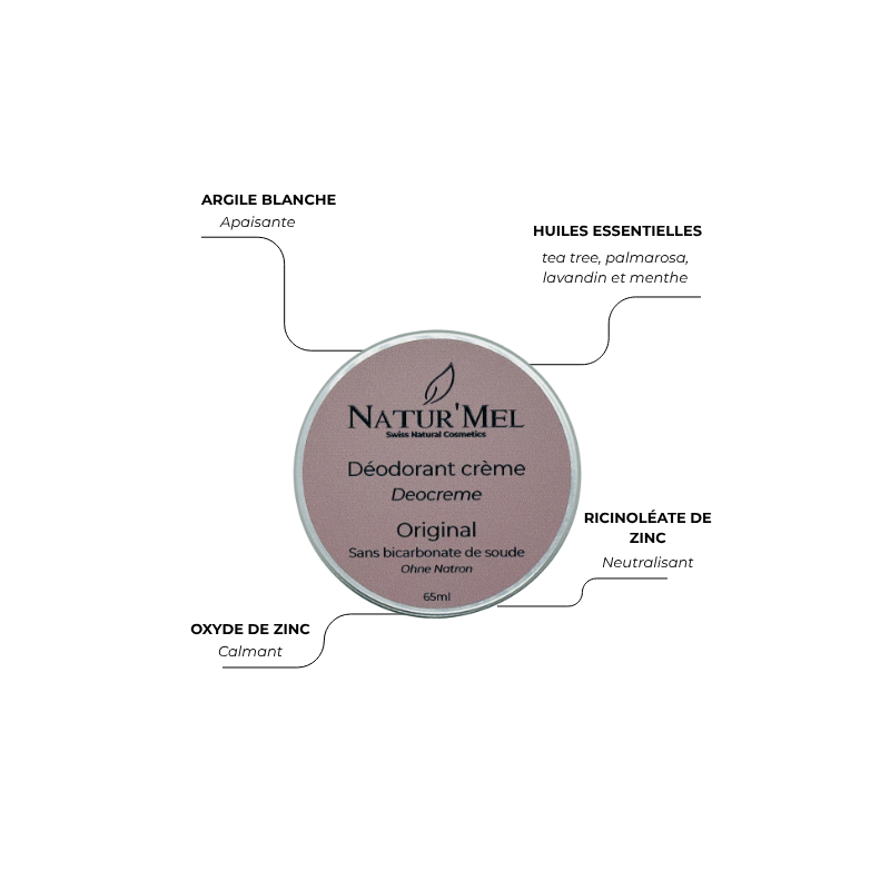 Natur'mel déo solide original sans bica. 65 ml pet