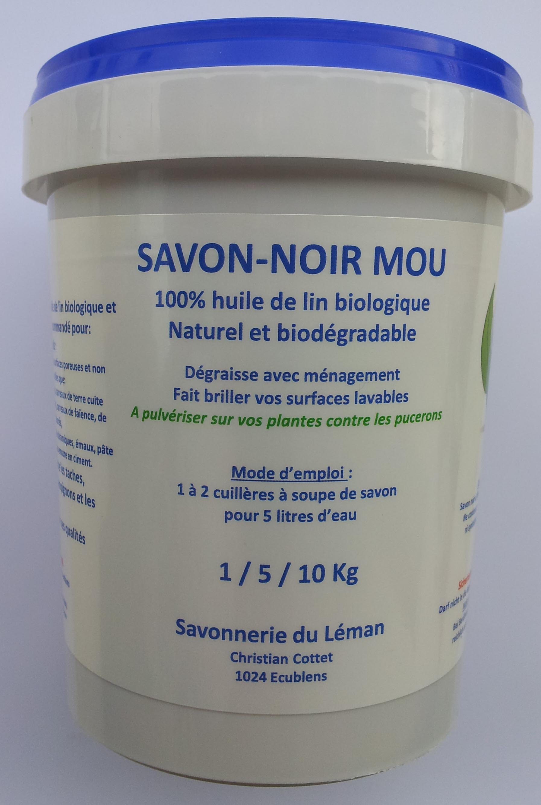 Savon noir mou huile de lin 1 kg